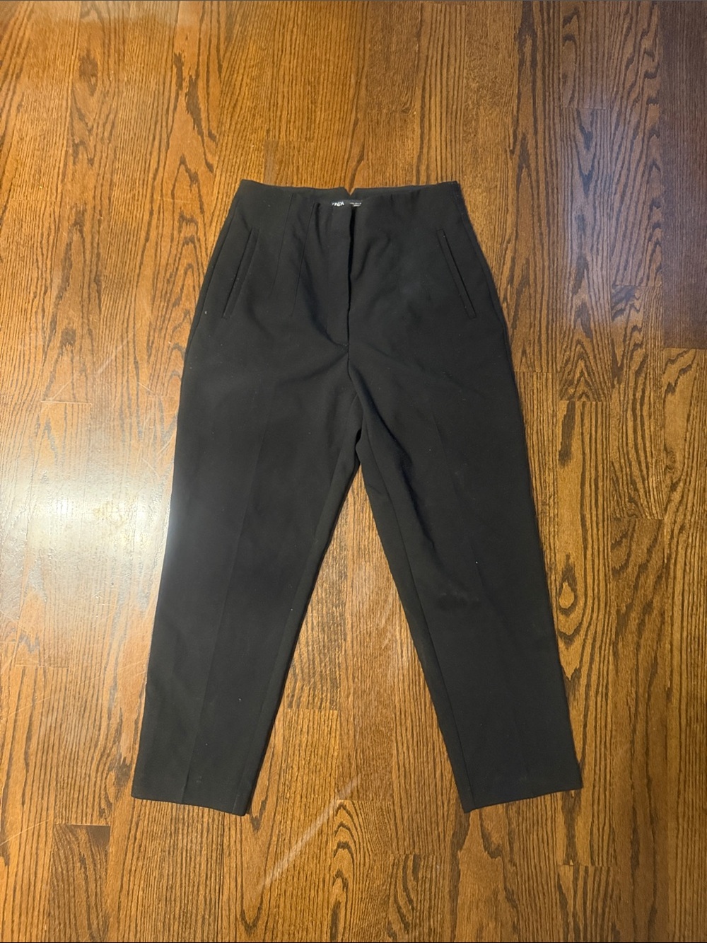 Zara Black Women's Tapered Dress Trousers
